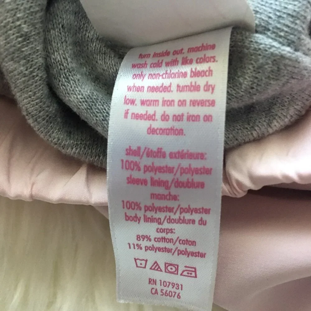 Justice Girls Pink Pullover 3/4 Zipper Jacket Size 12 EUC